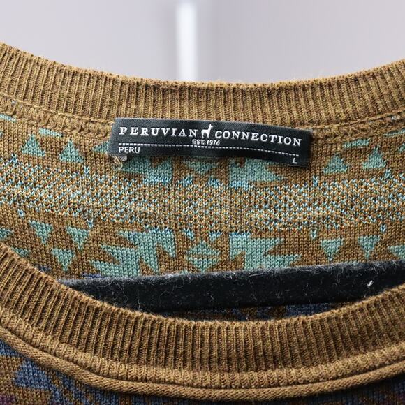 Peruvian Connection Alpaca Blend Tunic Sweater Southwest Print Size L - Picture 3 of 3